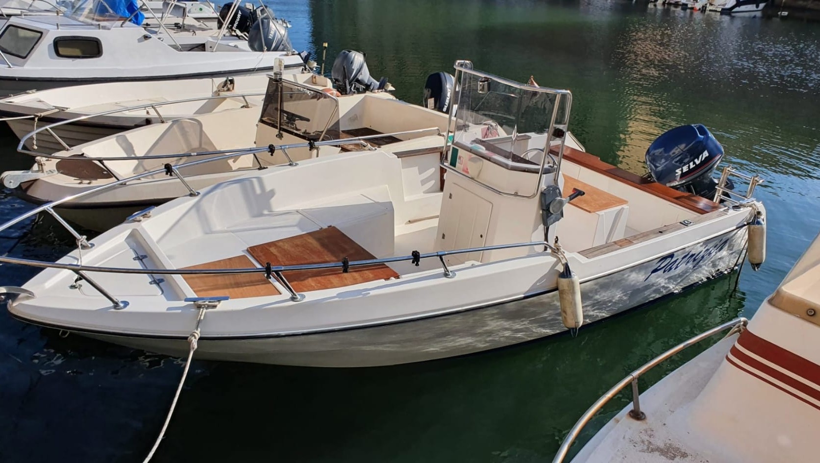 TECNOFIBER 540 + 40/60 SELVA YAMAHA ALL'ORMEGGIO<br><a href=dettaglio.aspx?Id=157 >VAI ALLA SCHEDA</a>